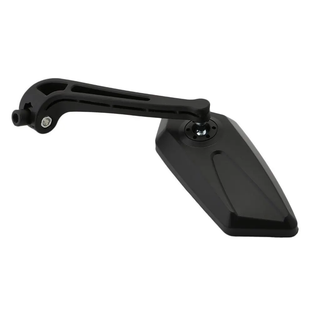 2pcs Practical Black Aluminum Motorcycle Side Rear View Mirror for Moped Scooter