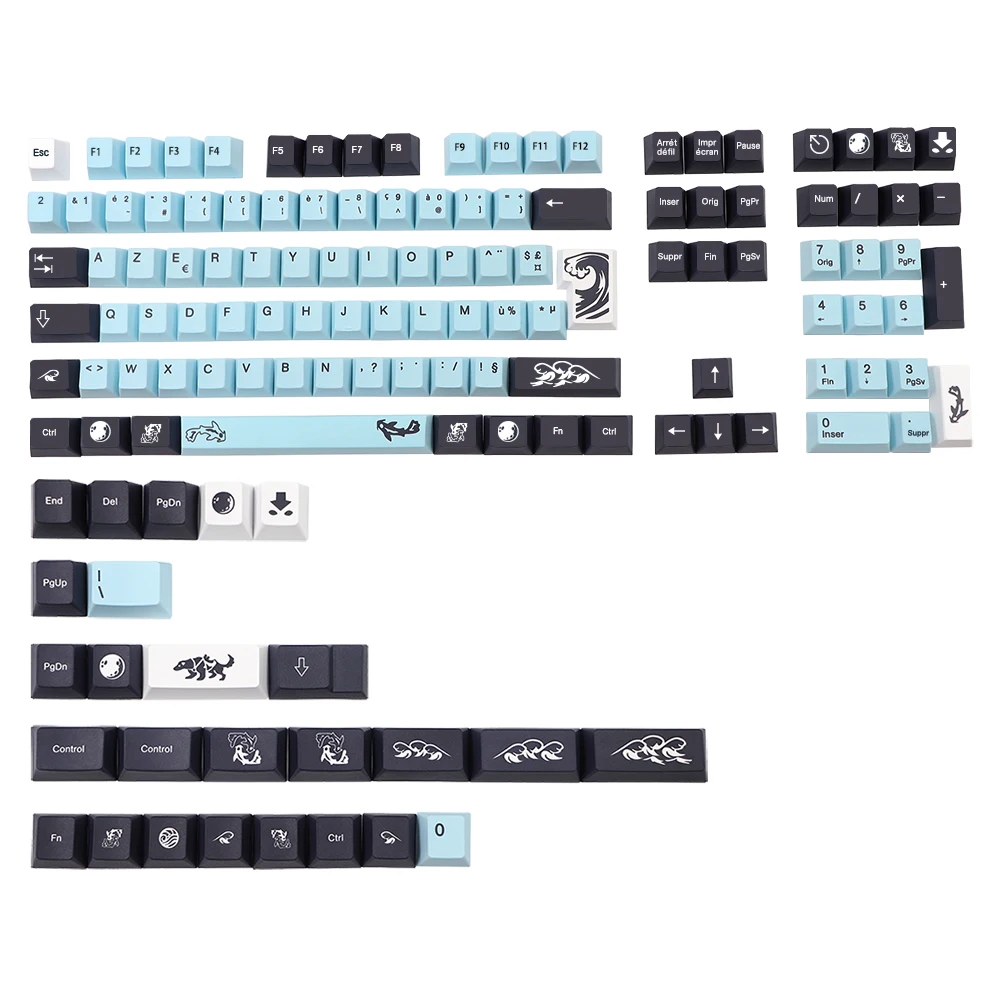 GMK-KEY Keycap FR ISO تخطيط PBT فرنسا قبعات ل MX التبديل الميكانيكية الألعاب لوحة المفاتيح الكرز الشخصي صبغ غطاء مفتاح Subbed