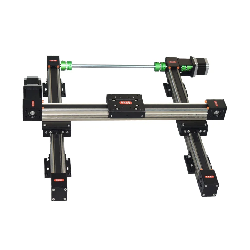 Imagem -03 - tipo de Pórtico Correia Síncrona Linear Deslizante Trilho Elétrico Módulo de Nível Cnc Movente Ferroviário Atuador xy Nível com Motor Cnc Completo