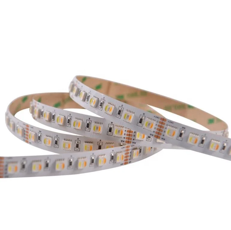 

5M 96LEDs/m RGB CCT 5IN1 LED Strip Light RGB+White+Warm White RGBWW LED Flexible Diode Tape 12MM PCB DC24V