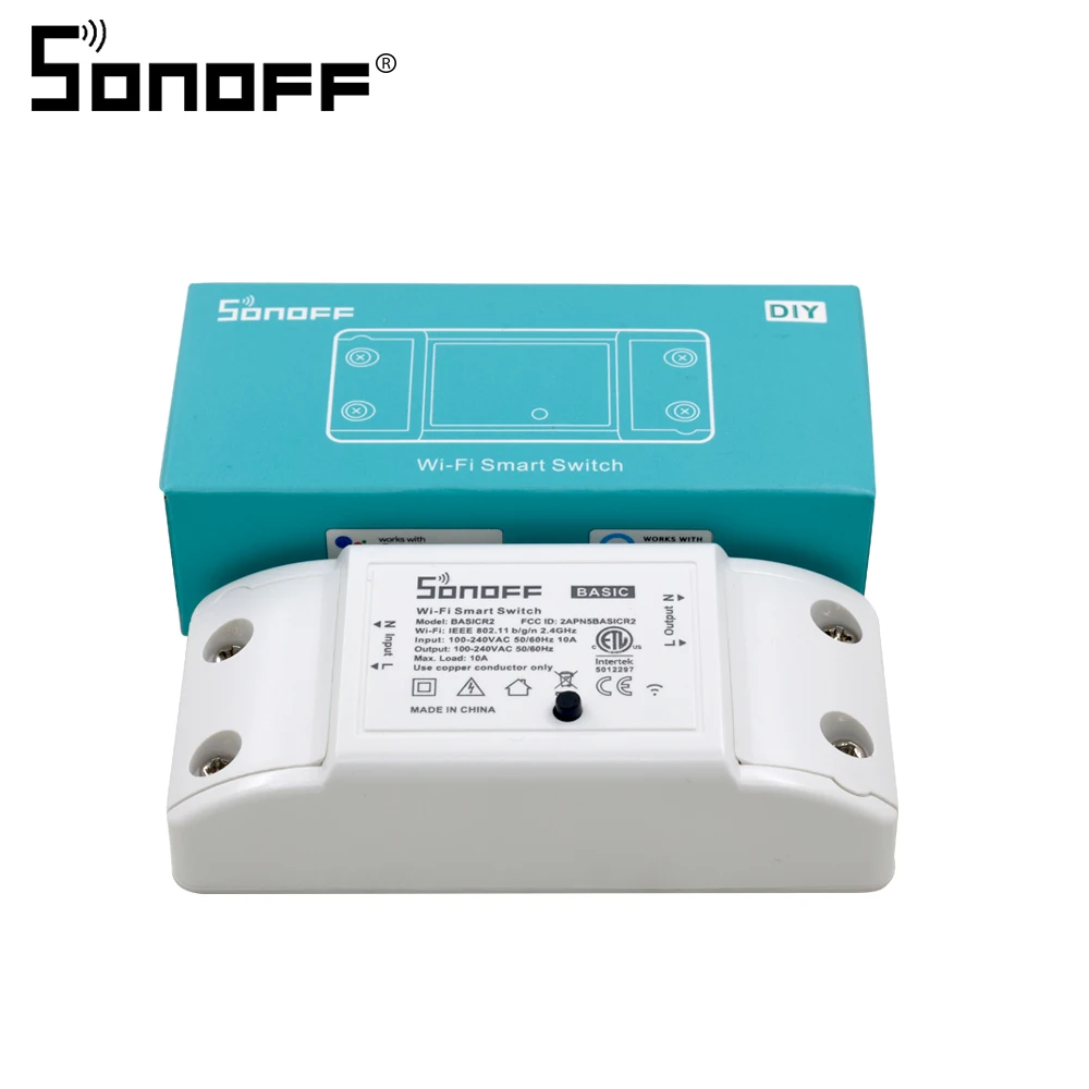

Sonoff Basic R2 пульт дистанционного управления Wifi переключатель Автоматизация умного дома/интеллектуальный центр WiFi для управления приложением Smart Home s 10A/2200W