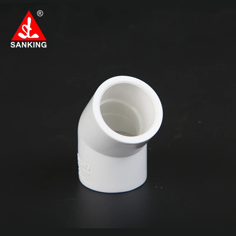 Sanking UPVC 40mm 45 Degree Elbow  PVC Pipe Connectors Garden Water Pipe Fittings Irrigation Aquarium Tube Joints Water Adapter