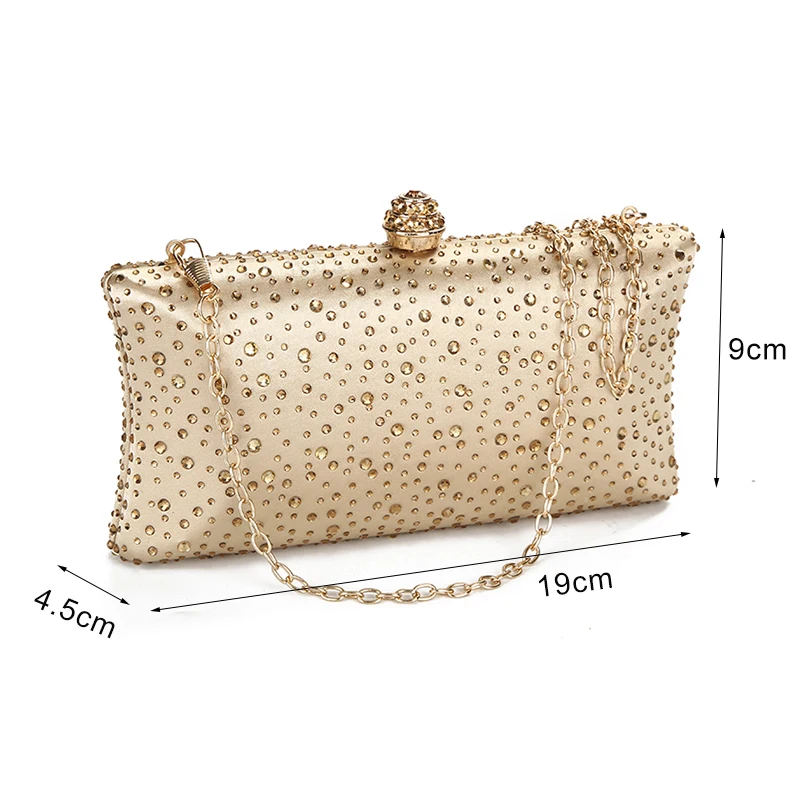 Gold Clutch Bags for Women Green Clutch Purses and Handbags with Rhinestone Wedding Shoulder Bag Ladies Evening Bag ZD1300