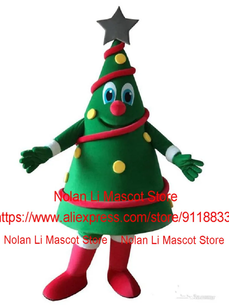 High Quality Christmas Tree Mascot Costume Crayon Cartoon Set Cosplay Birthday Party Masquerade Festival Gift Adult Size 972