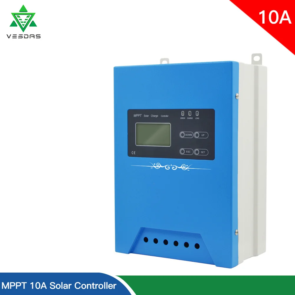 

MPPT 10A Solar Charge Discharge Controller Booster 12V 24V 48V Solar Panel PV Controller IP30 With Wifi For Lead-acid Lithium