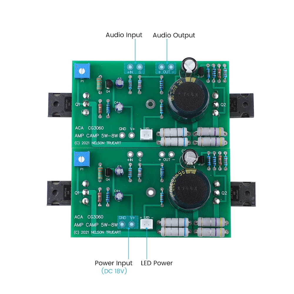 AIYIMA Audio PASS Class A HiFi ACA Power Amplifier 8W Tube Power Amplifier Board For Home Theater DIY 2Pcs