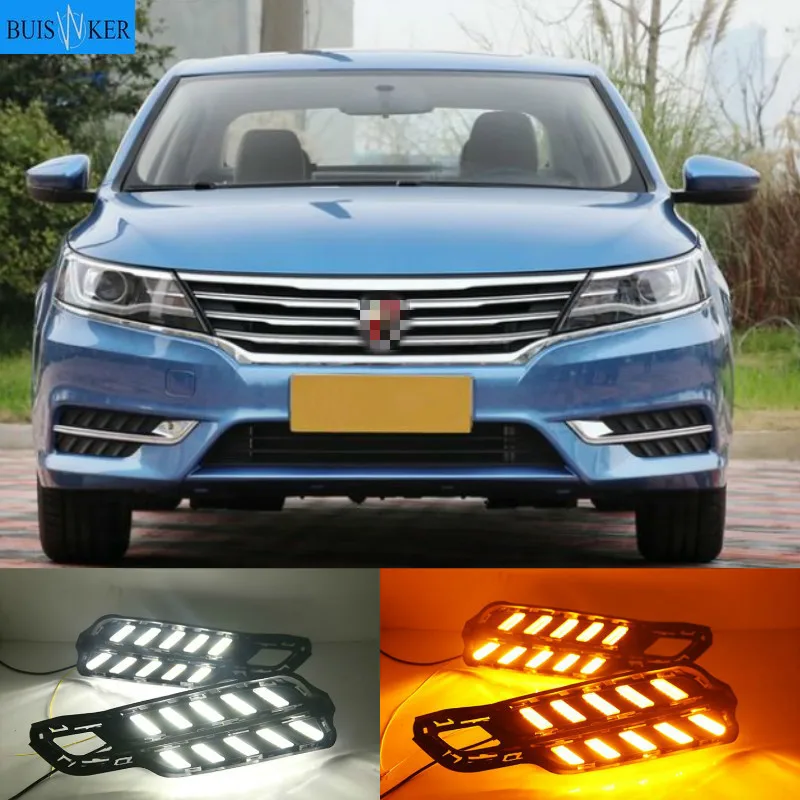 

LED DRL Fog lamp driving lights with Yellow Turn Signal Function For Roewe i6 2017 2018 Daytime running lights