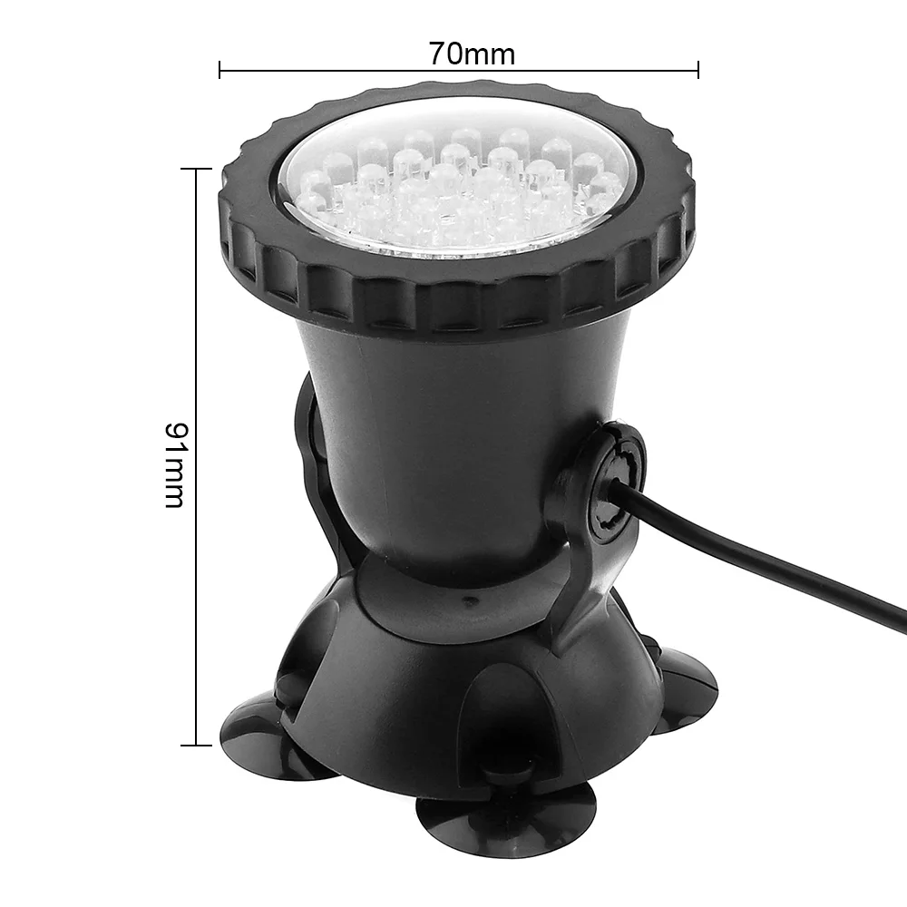 Waterproof Underwater Light RGB Color Changing 36 LED Spot Light Fountain Fish Tank Swimming Pool Pond Aquarium Garden Lamp