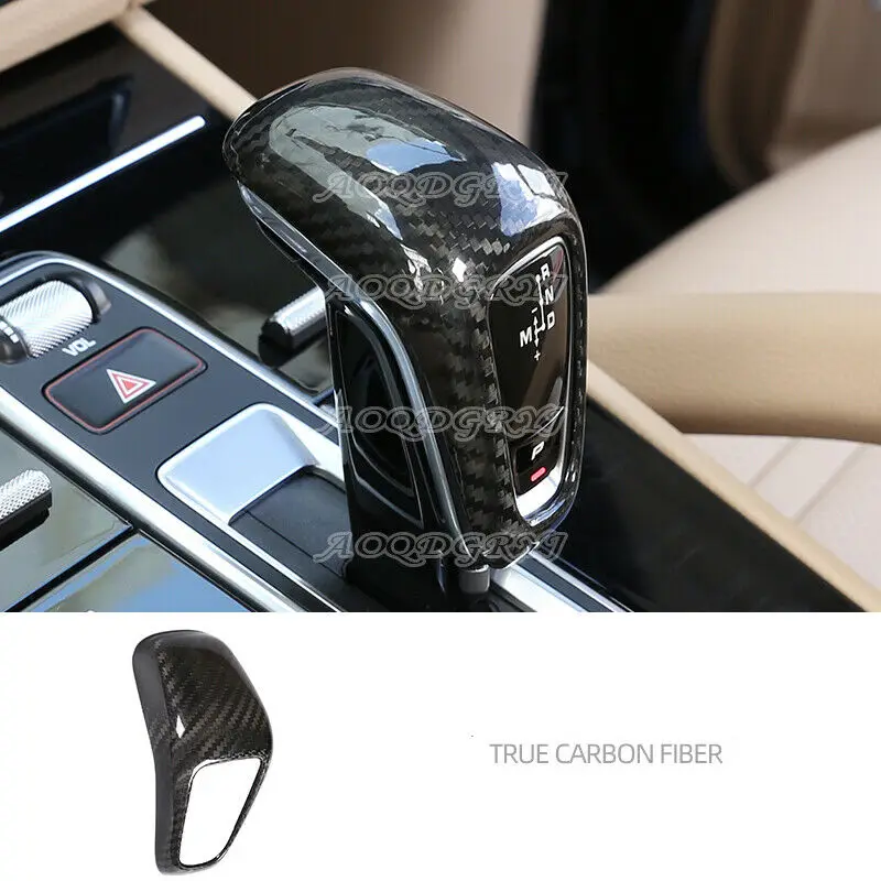 

Real Carbon Fiber Gear Shift Knob Cover Moulding Trim For Porsche Cayenne 2018-2021 Car modification