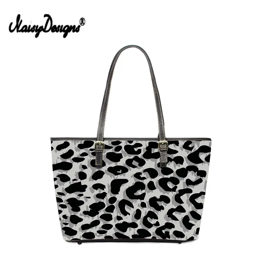 

NOISYDESIGNS Women Shoulder Handbags Luxury Design Necessarie Feminina Leopard Print Pattern Hand Bag Females Top-Handle Bags