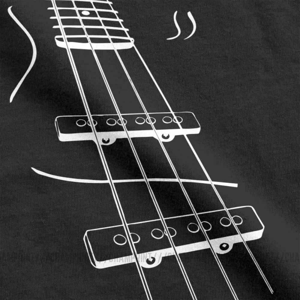 Bass Guitar T-Shirt for Men Short Sleeves 2019 Fashion Tees Crew Neck Cotton Clothes Birthday Gift T Shirt