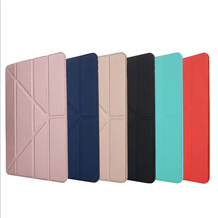 Slim Folding Coque For iPad Air 1 Air 2 Cover Smart Auto Sleep A1474 A1566 Soft Flip TPU Funda for iPad Air 1 2 Smart TPU Cover