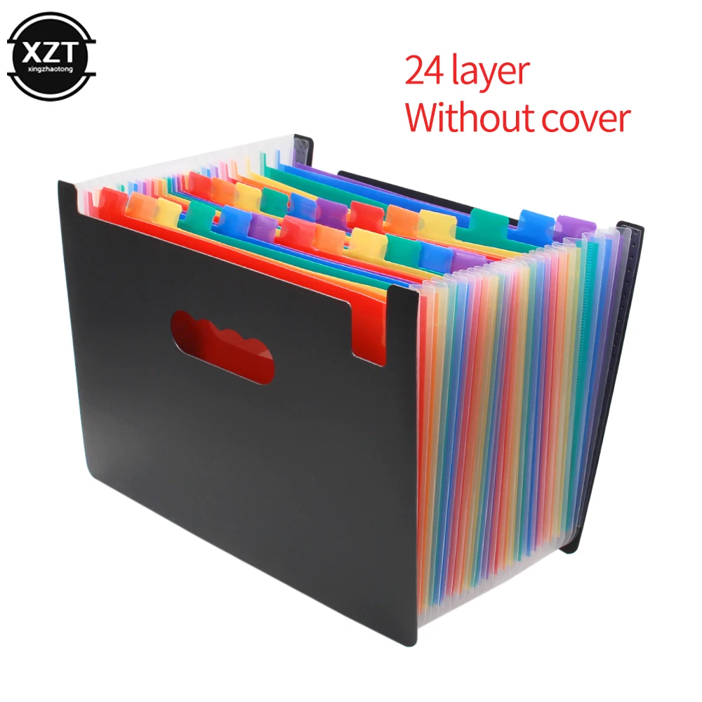 

24/12 Pockets Expanding File Folder A4 Organizer Portable Business File Office Supplies Document Holder Carpeta Archivador