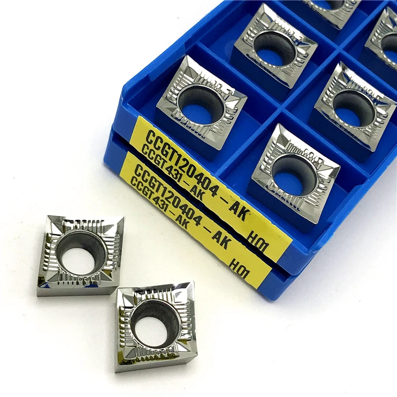 CCGT060204 CCGT120404 AK CCGT09T304 H01อลูมิเนียมเครื่องมือกลึงภายใน CNC กลึงการประมวลผลแทรกทองแดงและอลูมิเนียมเครื่องมือ
