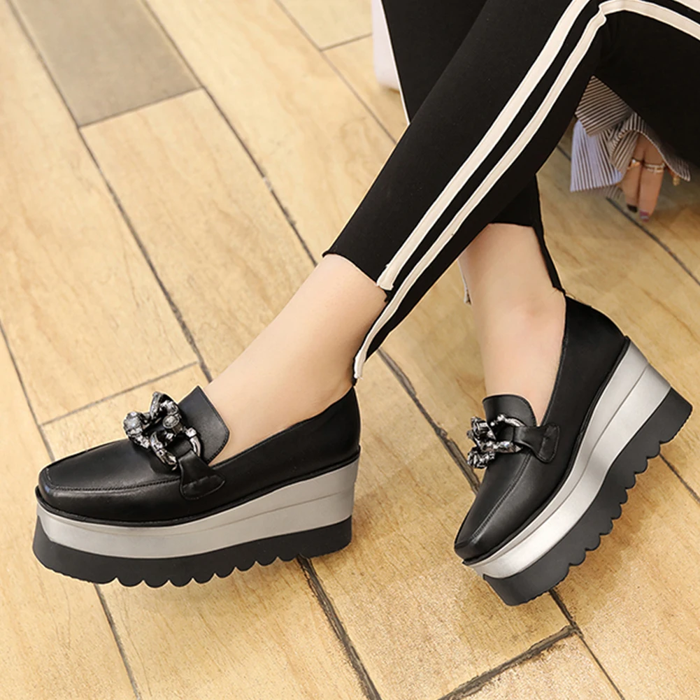 Doratasia 2020 Wholesale Brand Design High Heels Slip On Leisure Square Toe Top Quality Spring Women Casual Shoes Woman