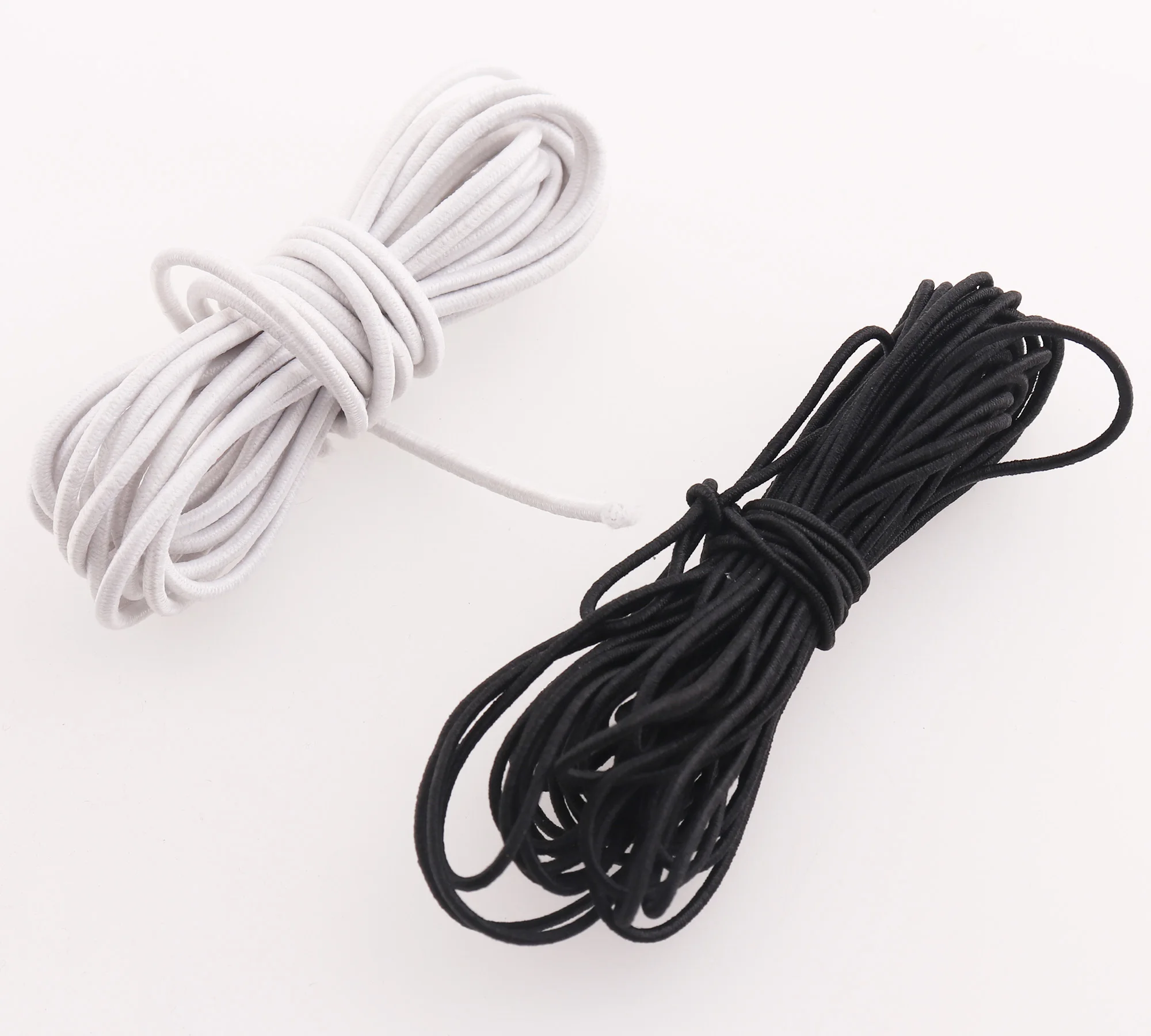 2 Trim Elastic cords Black Round Elastic Cord Spool Elastic Bands Sewing Stretch rope for Knitting DIY Accessories