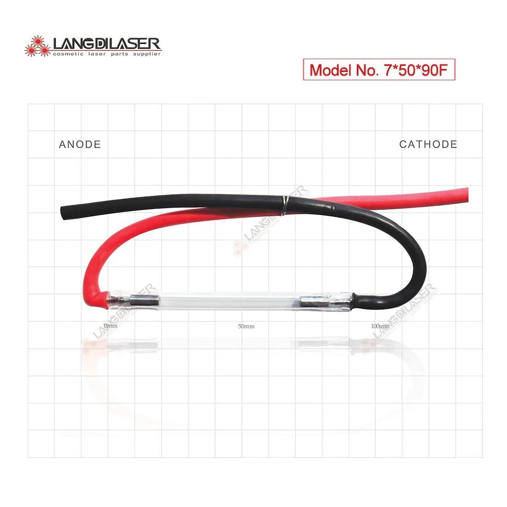 

laser flash bulbs : 7*50*90F-anode bend , xenon flash lamp for Beijing honkonlaser IPL machines