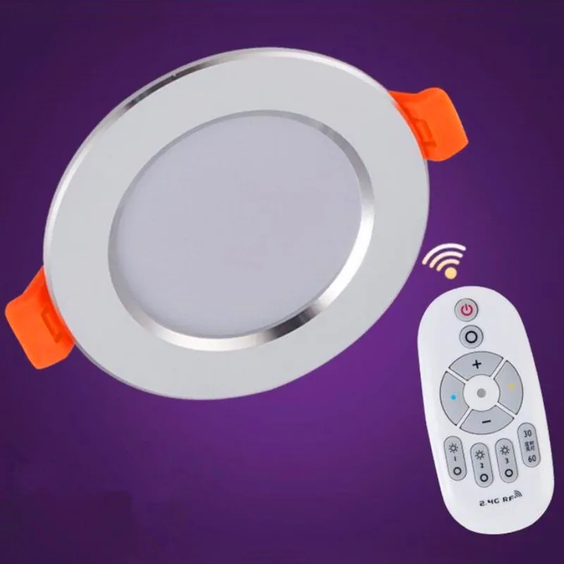 1pcs New Recessed Light LED Smart Downlight 6W 9W 12W 18W Dimmable IR Remote Control Smart Small Night Lamp Ceiling Down Lights.