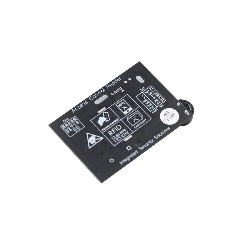 Lector de tarjetas de proximidad RFID de 13,56 MHz con salida Wiegand34 y RS485, sistema de control de acceso IP65 para seguridad de oficina/fábrica/puerta