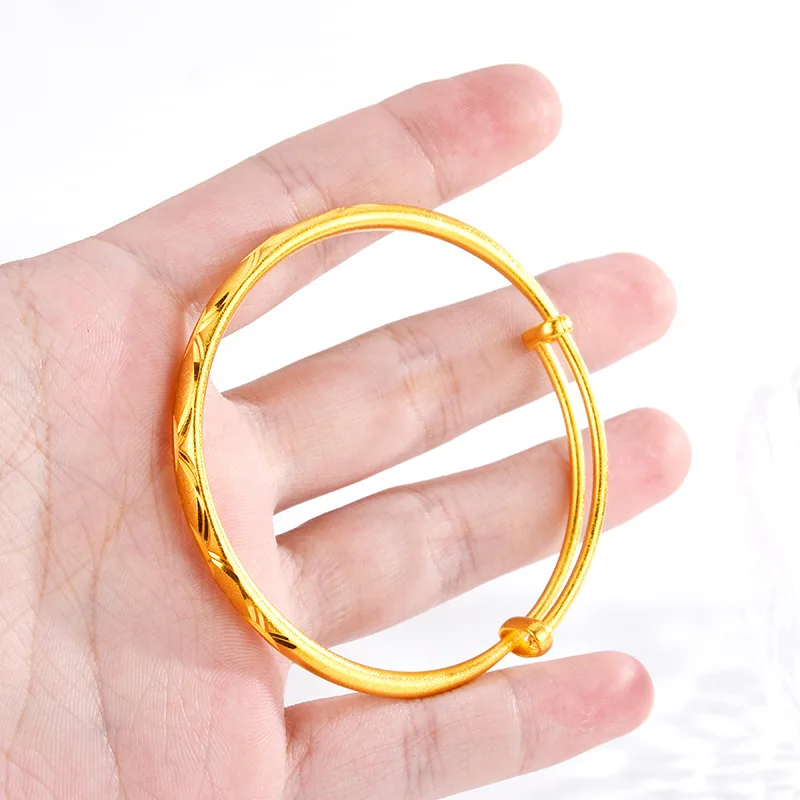 Exquisite Gold 14K Bracelet for Women's Wedding Engagement Anniversary Jewelry Push-pull Bracelet for Girlfriend Birthhday Gifts