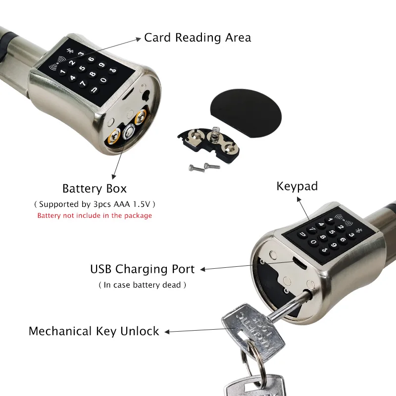 TTLock – télécommande bluetooth sans clé, application électronique, verrouillage Wifi, Code numérique, carte RFID, cylindre, serrure de porte