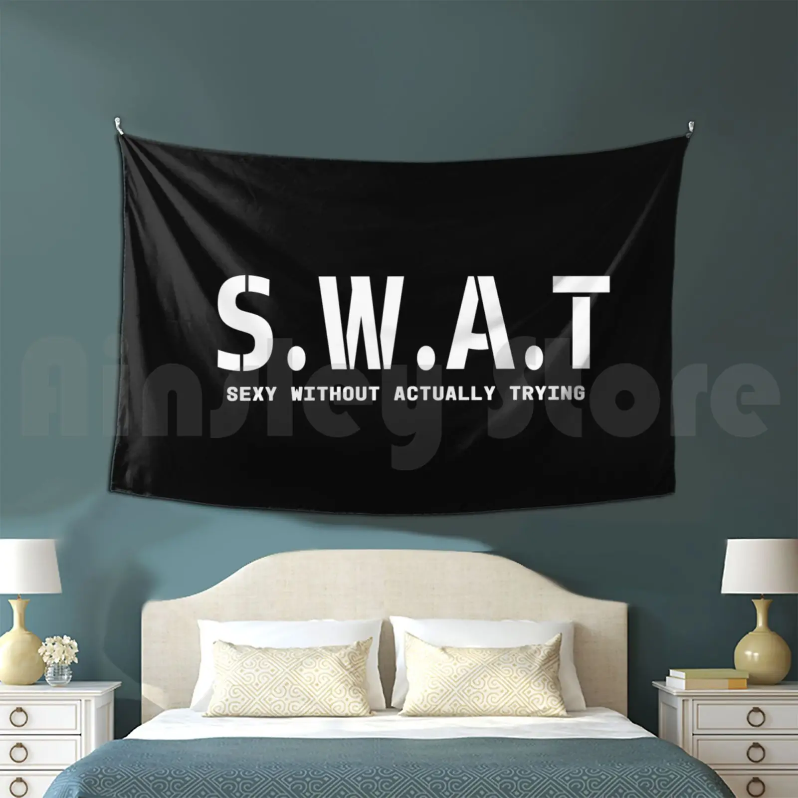 Sexy Swat Customized Tapestry Funny Fbi Swat S W A T Laughs Sexy Costume Without Trying Police