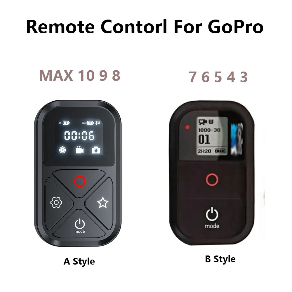 

Wireless Smart WIFI Remote Control For GoPro 10 9 8 Black & GoPro Hero 7 6 5 4 Session 4 3 Camera Accessores
