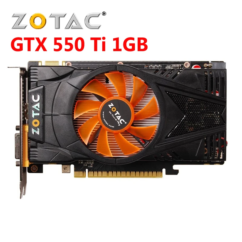 

Видеокарта ZOTAC GeForce GTX550Ti 1 ГБ GDDR5 видеокарта для nVIDIA Map GTX 550 Ti 1G Интернет-кафе версия 1GD5 Dvi VGA б/у