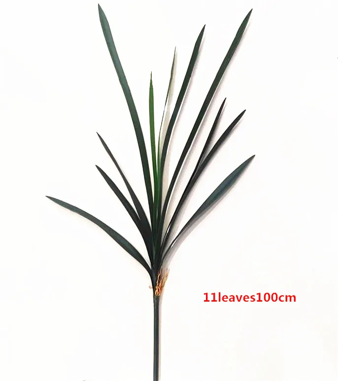 100CM 11Leaf Large Artificial Orchid Grass Plants Flower Arrangement Material Indoor Long Leaf DIY Wedding Hotel Home Decor