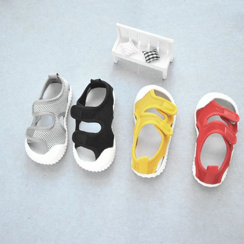 2023 summer new double hook children mesh sandals breathable wear-resistant soft comfortable casual baby sandals