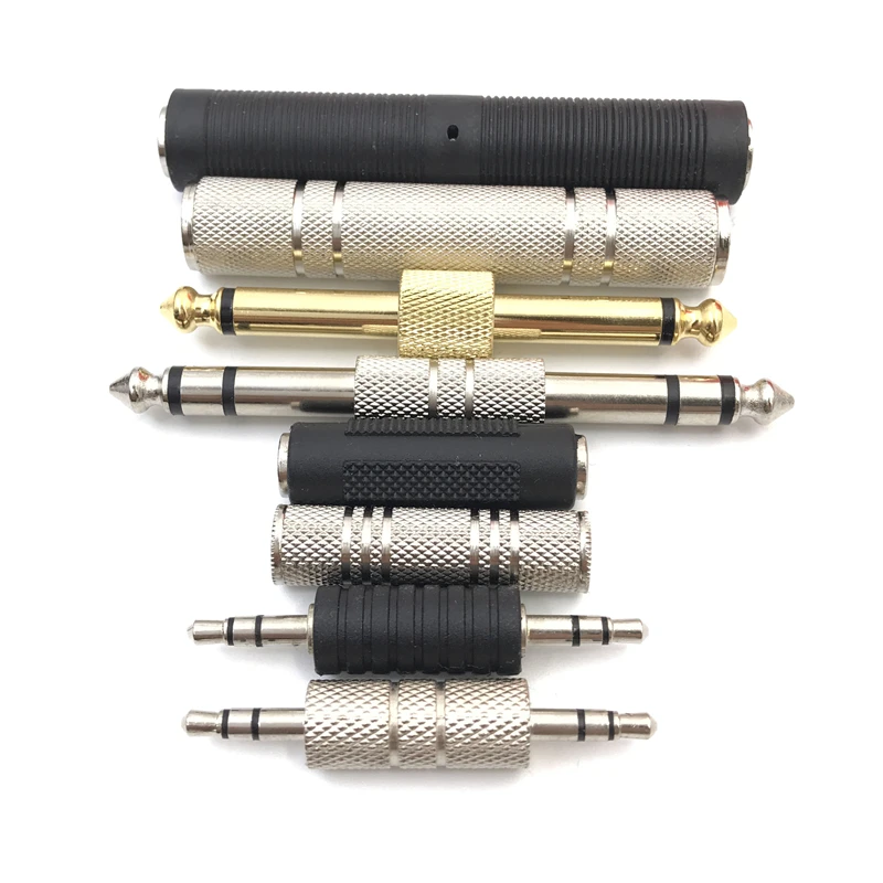 1pcs 6.5mm male to 6.5mm male Audio Stereo Jack 3.5 Female To Female Audio Jack Connector Adapter Converter for Speaker