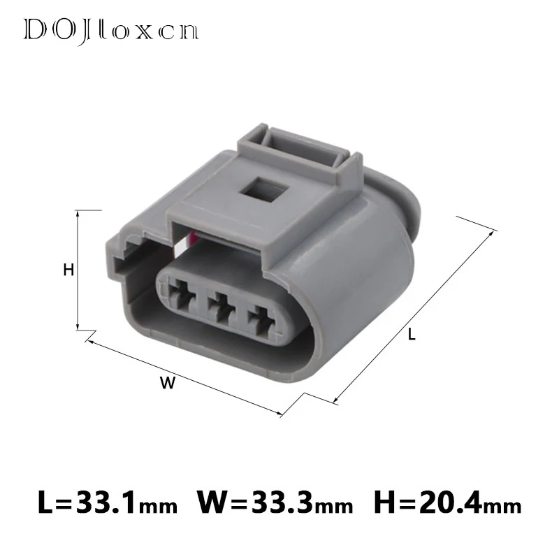 1 Set 3 Pin Black Plug Auto Fog Lamp Light Socket Crankshaft Sensor 3.5mm Female Connector For VW AUDI 1J0973723G
