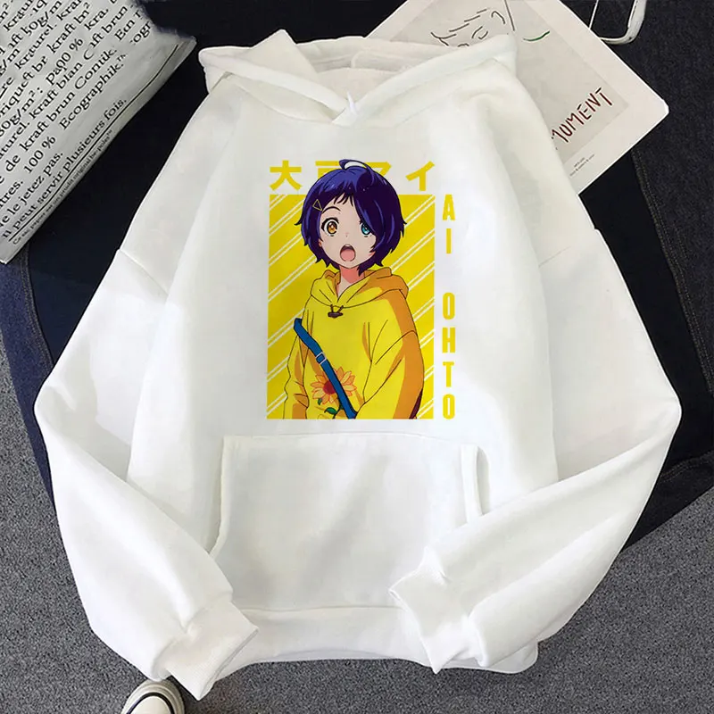 Kỳ Quan Trứng Ưu Tiên Ai In Hình Kawaii Áo Hoodie Thẩm Mỹ Thường Quá Khổ Áo Nỉ Anime Hoạt Hình Dễ Thương Nữ Quần Áo Mùa Đông Y2k