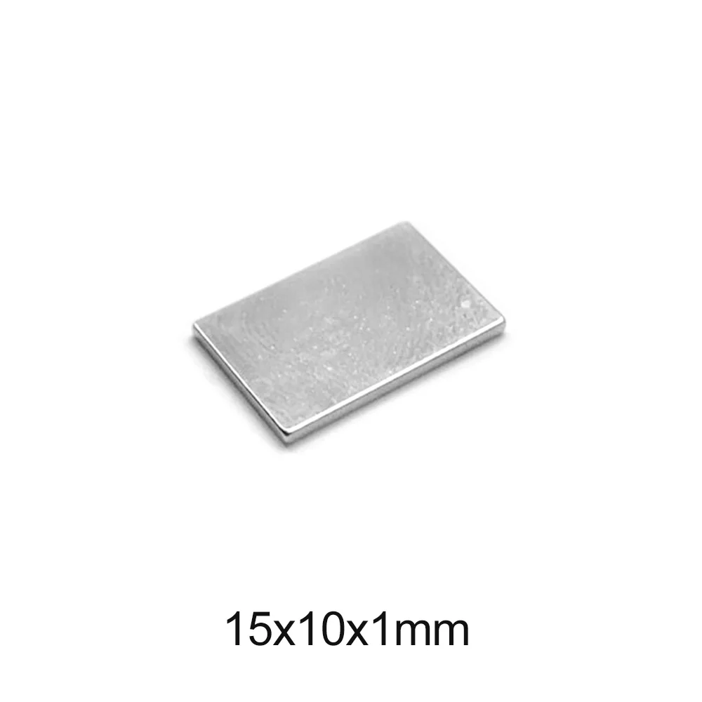 5/10/20/50/100/200/300PCS 15X10X1mm Thin Block Powerful Strong Magnetic Magnets N35 Permanent Neodymium Magnets 15x10x1 15*10*1