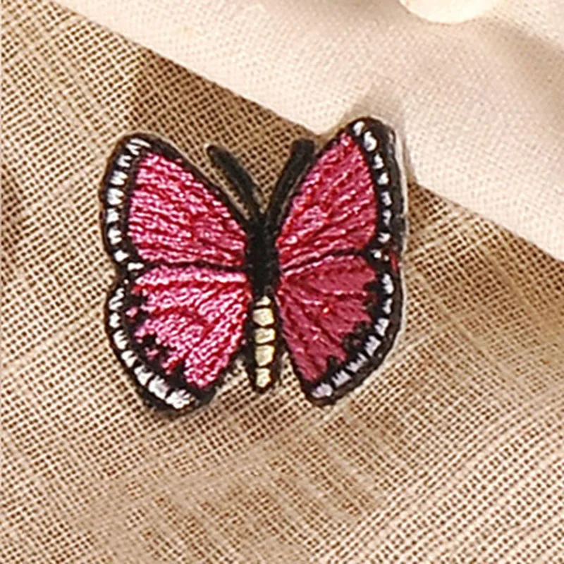 5PC Small Cute High Quality Embroidery Butterfly Patches Iron On Patches for Clothes Applique for Dress Sweater Jeans Pants DIY