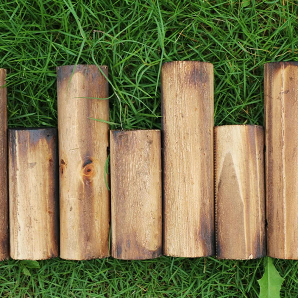 Support Dropshipping Anti-Corrosion Wood Log Lawn Grass Edging Garden Flower Bed Border Fence Decor Edging Garden Decoration