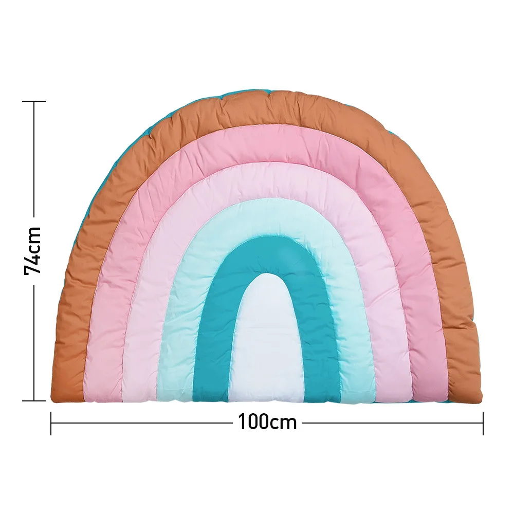 Rainbow Shape Baby Play Mats Kids Floor Carpet Game Blanket Cotton Climbing Pad Baby Cart Cushion Children\'s Room Decoration