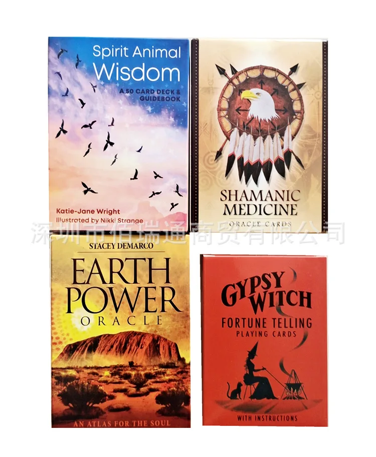 Earth Power Oracle Tarot Cards Spirit Animal Wisdom Gypsy Witch Fortune Board Game English PDF Guidebook Playing games