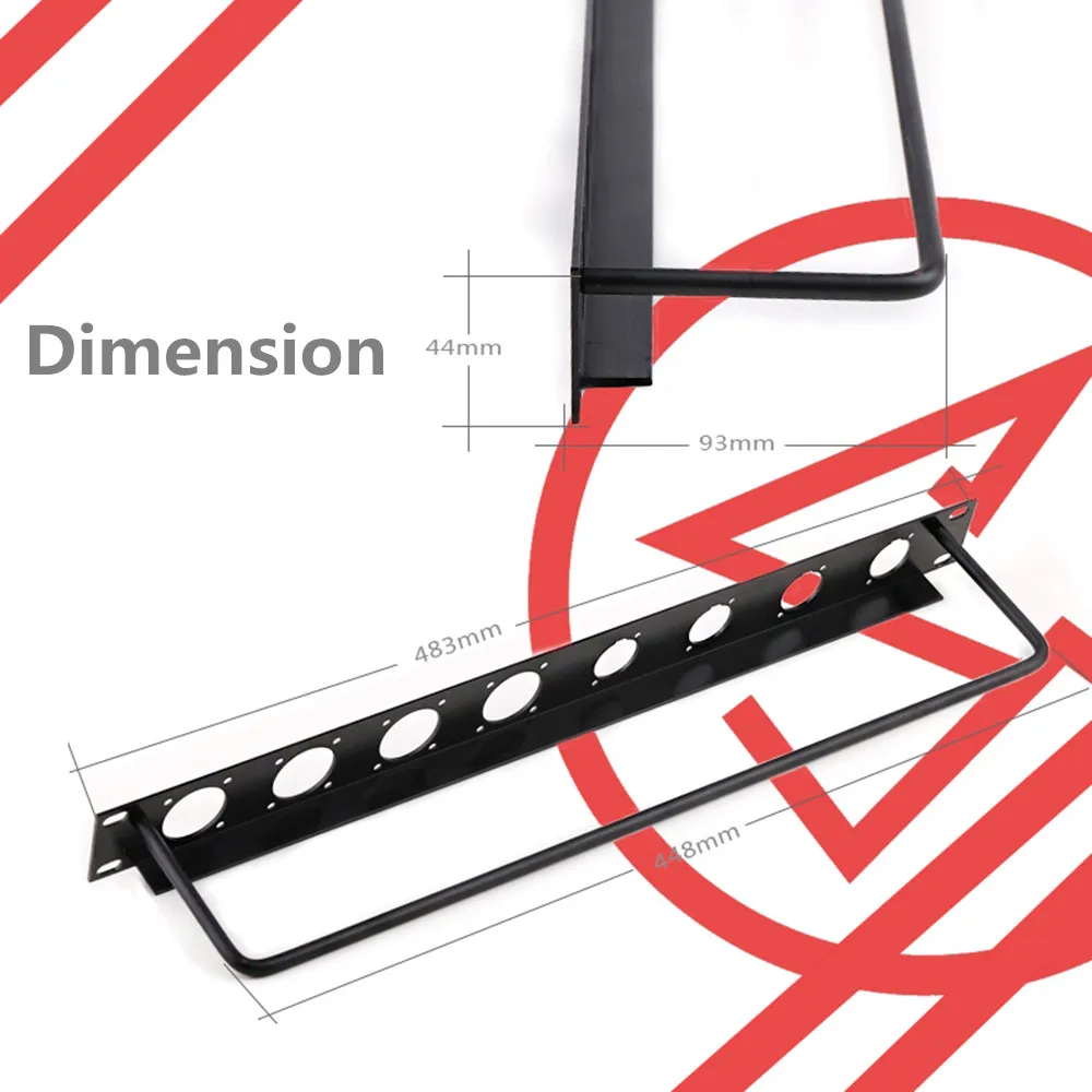 Rack Patch Panel 8 12 16 Way Channel 1U Flight Case Mount For XLR Connecctor Male Female SpeakOn Audio Cable Plug