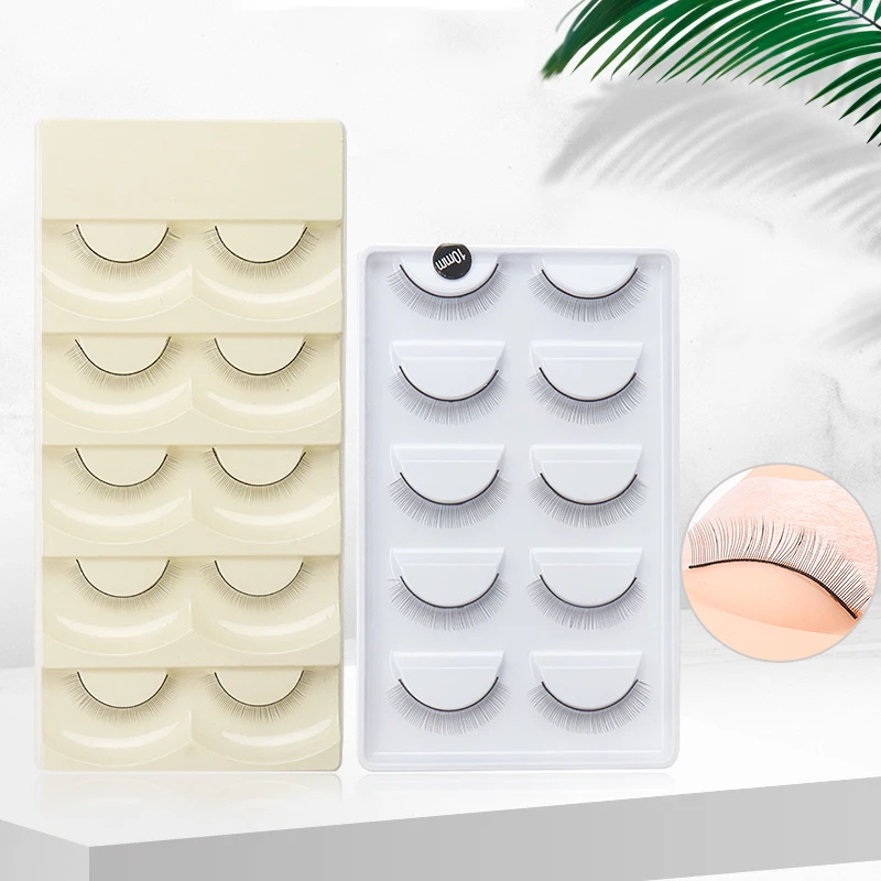 

5 pair Practice False Eyelash Soft Natural Training Eyelashes For Beginners Teaching Lashes Extension Makeup Practice Tools
