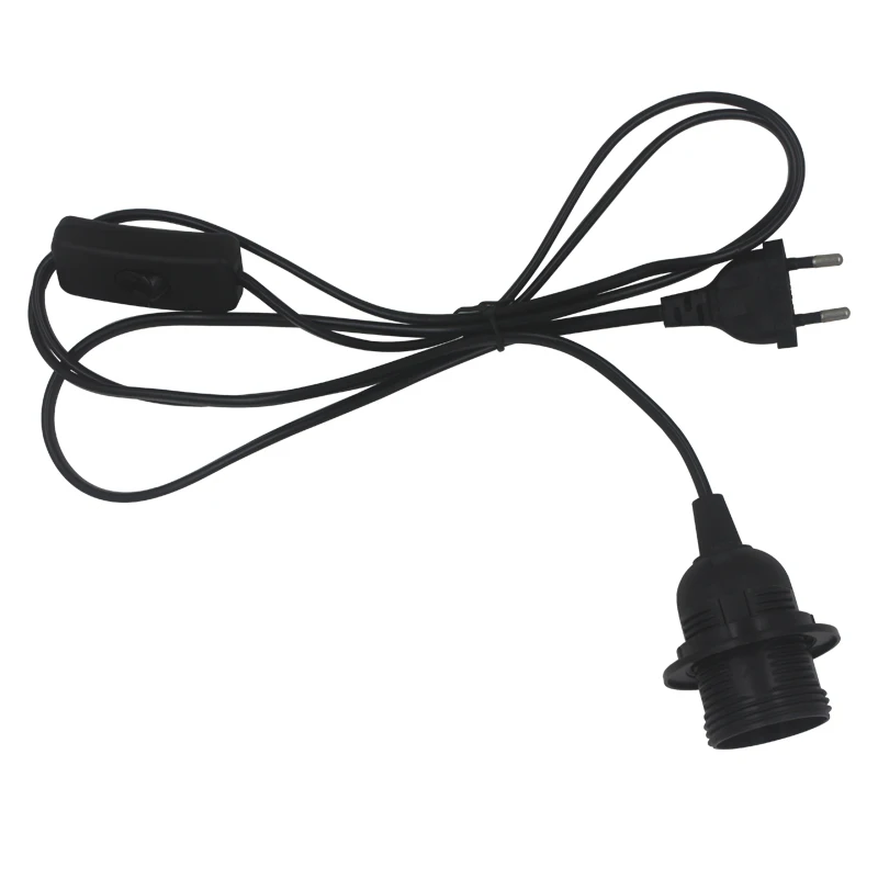 Lampensockelhalter, Netzkabel, 1,8 m, E27, EU-Hängeanhänger, LED-Leuchte, Lampenfassung, Kabeladapter mit Schalter, 220 V