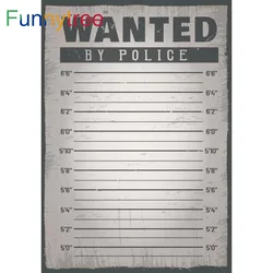 Funnytree-Arrière-plan photographique pour enterrement de vie de garçon, Portrait de police, Accessoires de toile de fond, Astuck Up Line Mugshots, Photozone