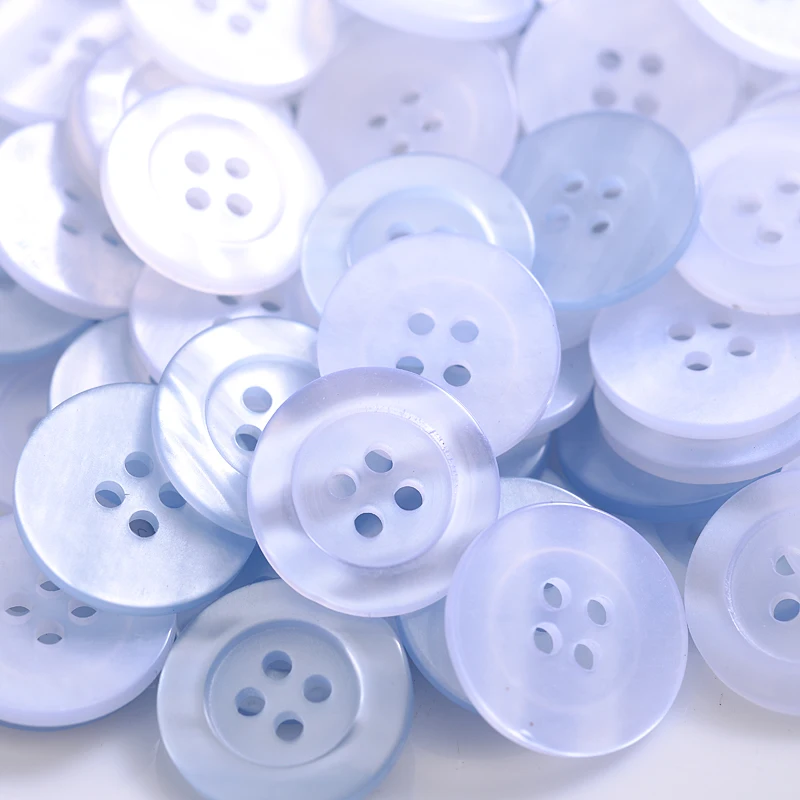 30Pcs/Pack Transparent Resin Buttons 32#(20mm) 4 Holes Mixed Color Buttons For Clothes Shirt DIY Bottons Apparrel Accessories