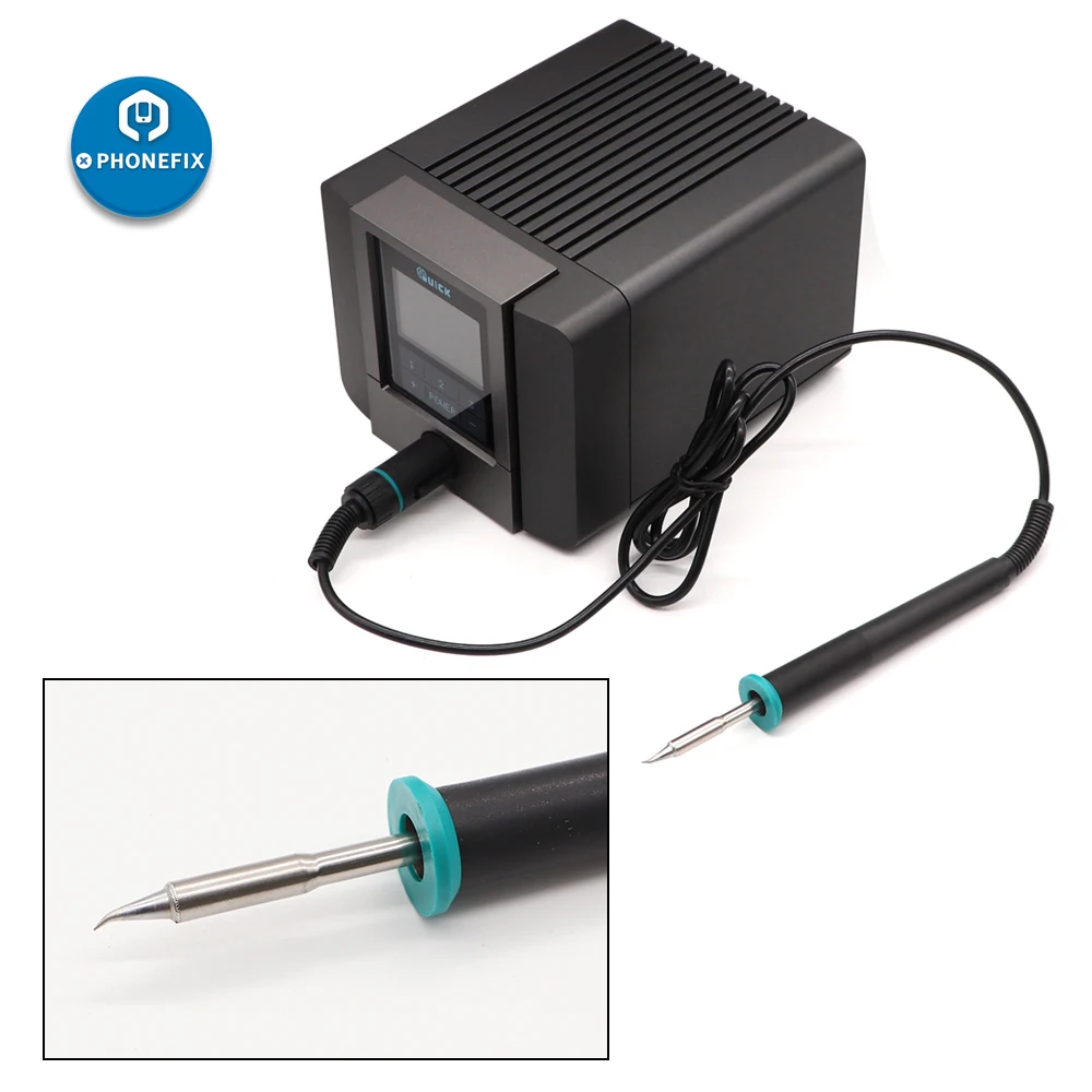 QUICK TS1200A ตะกั่ว-ฟรีสถานีบัดกรีไฟฟ้า Micro Soldering เหล็ก120W Anti-Static Soldering 8วินาที Fast เครื่องทำความร้อน