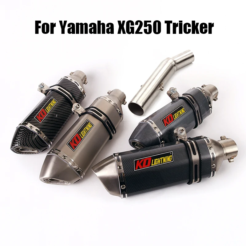 

For Yamaha XG250 Tricker Exhaust Silencer Pipe Muffler With DB Killer Slip On Middle Link Tube Connecting Pipe Motorcycle