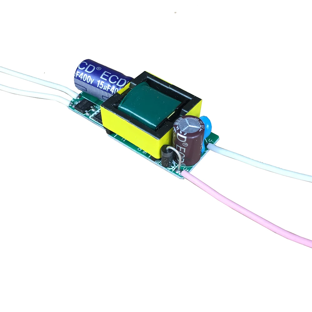 7-20 Leds Connection in Series Transformer for Bulb Light No Flicker No Plastic Case Isolated Driver 21-65V 300mA 420mA 600mA