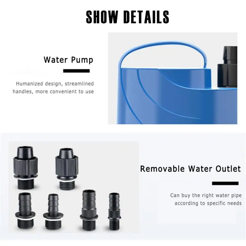 Aquarium Amphibious Bottom Suction Pump Submersible Water Pump Fish Tank Sump Aquarium Fish Tank Fountain Water Filter Dropship