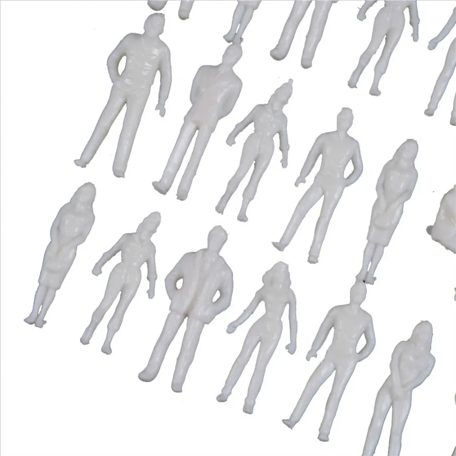 

100pcs 1:50 Architecture Model Maker Miniature White Figures Architectural Model Human Scale ABS Plastic People