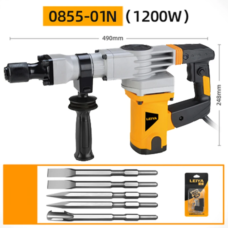 

High Power Heavy Impact Electric Hammer 2580W 220V Concrete Breaker 30S Quickly Breaks The Wall 360 Degree Rotary Power Tools