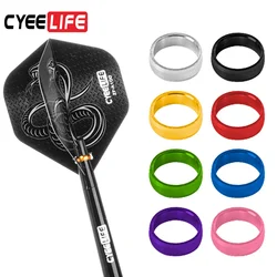 CyeeLIfe 6PCS Aluminum Alloy Mini Darts Flights Protectors Rings Savers 0.01g Ultra Lightweight Darts Accessories Dart tool